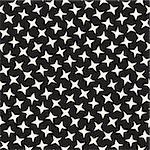 Stylish Doodle Scattered Shapes. Artistic Hand Drawn Texture. Vector Seamless Black And White Freehand Pattern