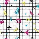 Retro memphis pattern - seamless background. Fashion 80-90s. Grid design.