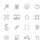 Multimedia icons for app, programs and sites. Universal icons. EPS 10