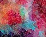 Flat triangle Background with vintage color. Colorful mosaic pattern.