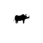 Vector icon of a rhino on a white background