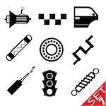 Car part icon set 7. Vector Illustration EPS8.