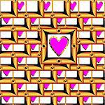 Vector frame: "Valentine's Day" image in the form of a square tile ( vector EPS 10)