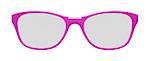 3d illustration of pink glasses on white background