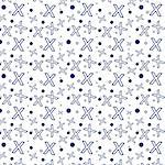 Vector seamless abstract pattern with cross marks and circles. Modern background.