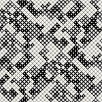 Modern Stylish Halftone Texture. Endless Abstract Background With Random Size Squares. Vector Seamless Chaotic Squares Mosaic Pattern.