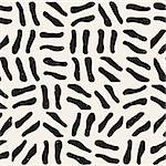 Seamless freehand pattern. Vector abstract rough lines background. Hand drawn grungy strokes.