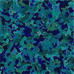 abstract vector chaotic spotted seamless pattern - blue