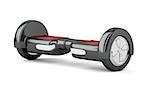 Self balancing electric scooter on white background