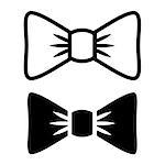 Illustration icon bow tie on a white background.