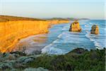 Limestone Stacks of the Twelve Apostles along the coastal shoreline at Princetown, Great Ocean Road in Victoria, Australia