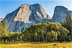 Scenic of mountains in the Yosemite Valley in Yosemite National Park in California, USA