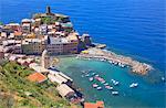 The colorful sea village of Vernazza, Cinque Terre, UNESCO World Heritage Site, Liguria, Italy, Europe