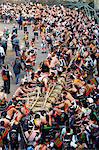 Stone pulling ceremony during Kisima Nagaland Hornbill festival, Kohima, Nagaland, India, Asia