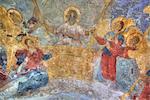 Interior fresco paintings, Cathedral of Our Lady of the Sign, Veliky Novgorod, Novgorod Oblast, Russia, Europe