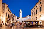 Old Town at night, UNESCO World Heritage Site, Dubrovnik, Croatia, Europe