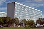 Standard Ministries designed by Oscar Niemeyer in 1958, part of the Pilot Plan, Brasilia, Brazil, South America