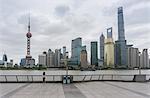 Cityscape with oriental pearl tower in skyline and Huangpu river, Shanghai, China