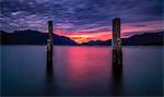 Italy, Lombardy, Como district. Como Lake,Menaggio,dawn,