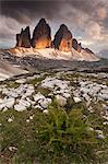 Tre Cime di Lavaredo, Sexten dolomites, Trentino-Alto Adige, Italy. Storm