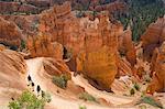 Hiking the Queens Garden Trail, Bryce Canyon National Park, Utah, United States of America, North America