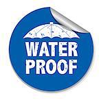 Water Proof Sticker, Vector Illustration