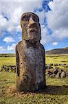 Moai statue, ahu Tongariki, easter island, Chile