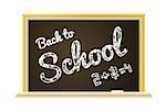 Back to school Illustration on a chalkboard background. Vector illustration