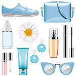 Vector Fashion Accessories Set 3 isolated on white background
