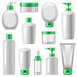 Vector Cosmetic Packaging Icons Set 13 isolated on white background