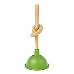 Plunger with knotted handle 3D rendering illustration isolated on white background