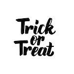 Trick or Treat isolated Lettering. Vector Illustration of Handwritten Calligraphy.