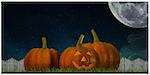 3d illustration of Halloween pumpkins