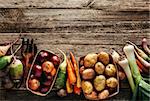 Various vegetables and root crops, natural products, healthy eating.
