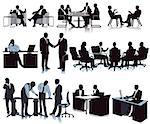 Meeting in the office, conference, discussion, illustration