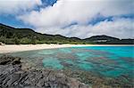 Turquoise waters on Furuzamami Beach, Zamami Island, Kerama Islands, Okinawa, Japan, Asia