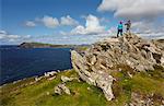 A view from Clogher Head towards Sybil Point, at the western end of the Dingle Peninsula, County Kerry, Munster, Republic of Ireland, Europe