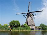 Windmill, Kinderdijk, UNESCO World Heritage Site, Netherlands, Europe