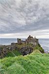 Dunluce Castle ruins, Bushmills, County Antrim, Ulster, Northern Ireland, United Kingdom, Europe