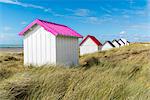 Beach huts, Gouville-sur-Mer, Normandy, France, Europe