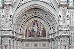 Detail of Santa Maria del Fiore cathedral at sunrise, UNESCO World Heritage Site, Florence, Tuscany, Italy, Europe