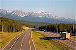 Transcanada Highway near Lake Louise, Banff National Park, Rocky Mountains, Alberta, Canada, North America
