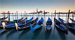 View towards San Giorgio Maggiore from Riva Degli Schiavoni, with gondolas in foreground, Venice, UNESCO World Heritage Site, Veneto, Italy, Europe