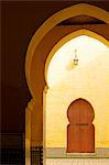 Doorways and arches in the Mausoleum of Moulay Ismail, Meknes, Morocco, North Africa, Africa