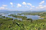 Landscape, Nam Ngum Lake and islands, Vientiane Province, Laos, Indochina, Southeast Asia, Asia
