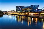 View of Waterfront Hotel at dusk near Town Hall, Stockholm, Sweden, Scandinavia, Europe