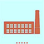 Industrial building factory  it is icon . Simple style .