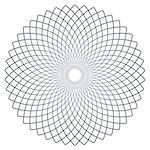 Circle design element. Rotation circular lines pattern. Vector art.