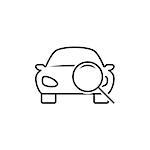Car diagnostic line icon on white background