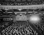 1930s AUDIENCE IN MOVIE THEATER PACKED FULL HOUSE